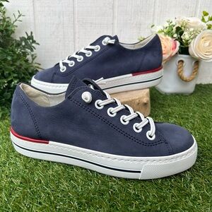 PAUL GREEN HADLEY PLATFORM SNEAKER IN SEA SPORT NUBUCK WOMEN SIZE UK 3.5US 6